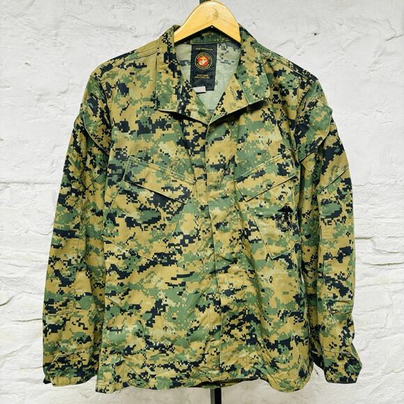 Set USMC MARPAT Digital Woodland Camo Cargo Pants Slant Pocket Shirt US Marines - Picture 3 of 16